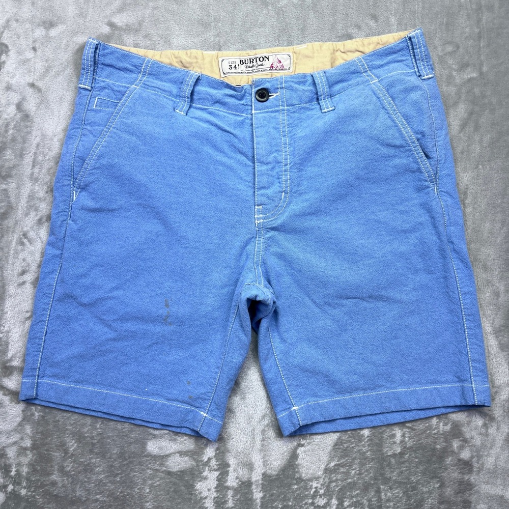 Burton Durable Goods MB Kingfield Short Mens Sz 34 Blue Chino‎ Casual Summer